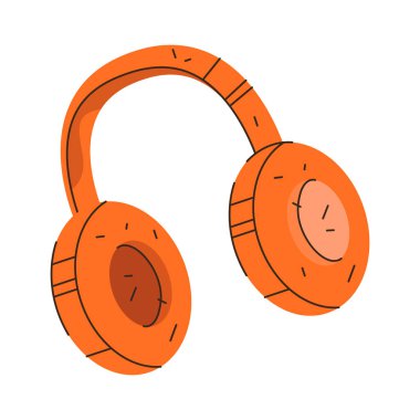 Kulaklık ikonu üzerinde kablosuz vektör. Bluetooth müzik ve aramalar için kulaklık, podcast ve oyun, eğlenceli ve canlı yayın. Taşınabilir arama ve dinleme cihazı. Akış için Gadget veya kulaklıklar.