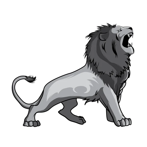 Tatuagens e desenhos de leões. Ilustração vetorial — Vetor de Stock