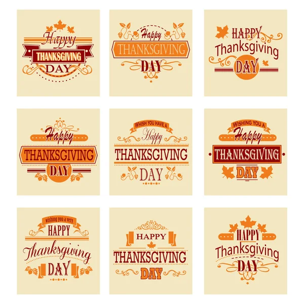 Типографический дизайн на День благодарения. Векторная иллюстрация — стоковый вектор