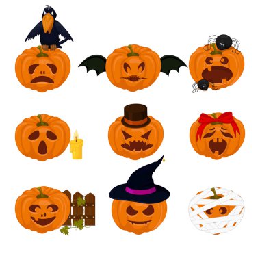 Cadılar Bayramı için set kabaklar