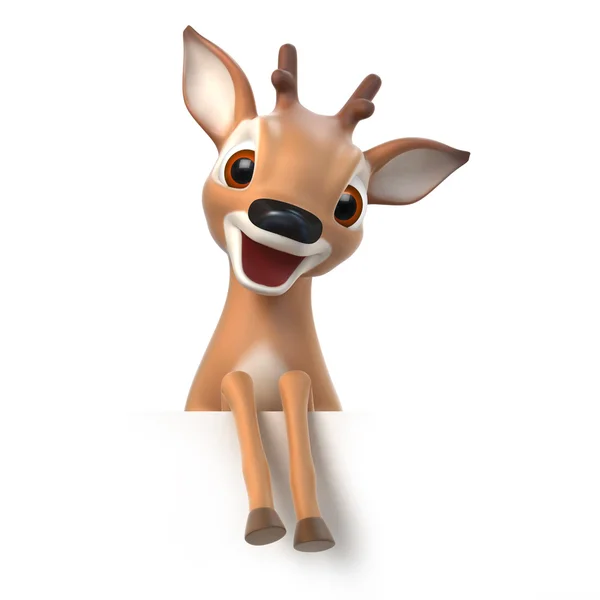 驚きの小さな漫画子鹿 — ストック写真