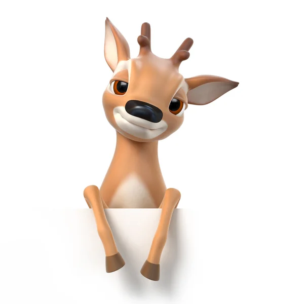 Little cartoon fawn — Stock Photo, Image