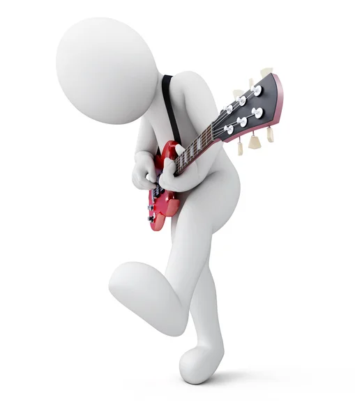 Kytarista, 3d muž s kytarou — Stock fotografie