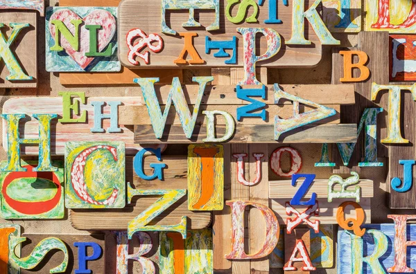 Grungy alphabet letter collage — Stock Photo, Image