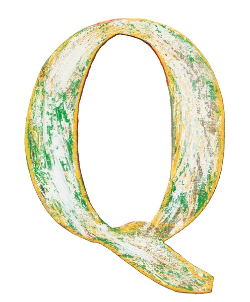 Wooden alphabet letter q — Stock Photo, Image