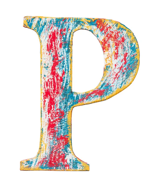 Wooden alphabet letter p — Stock Photo, Image