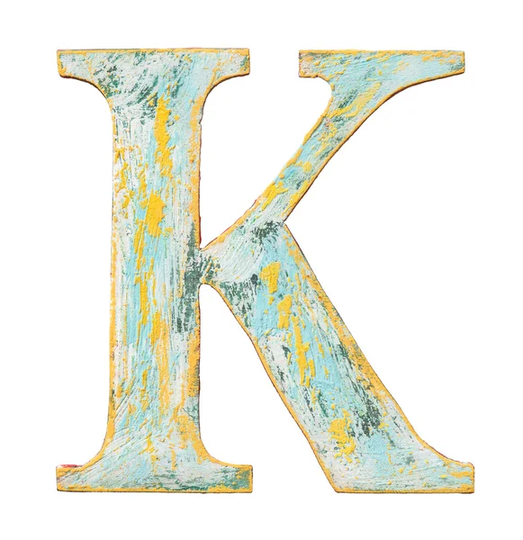 Wooden alphabet letter k — Stock Photo, Image