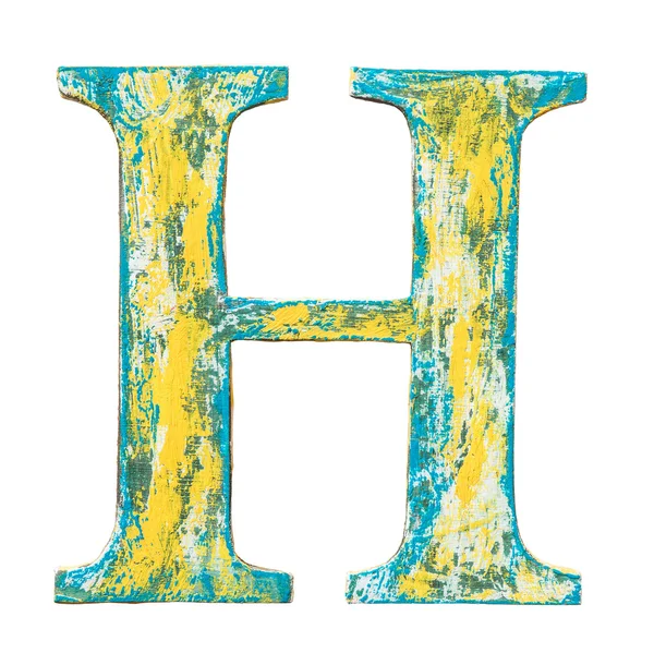 Деревянная буква h — стоковое фото