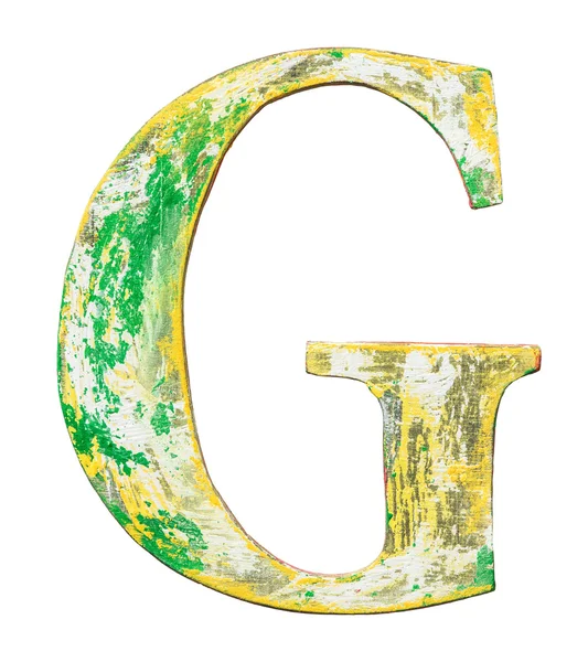 Drewniane alfabet litery g — Zdjęcie stockowe