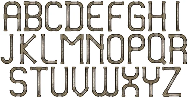 Letras de alfabeto de tubería — Foto de Stock