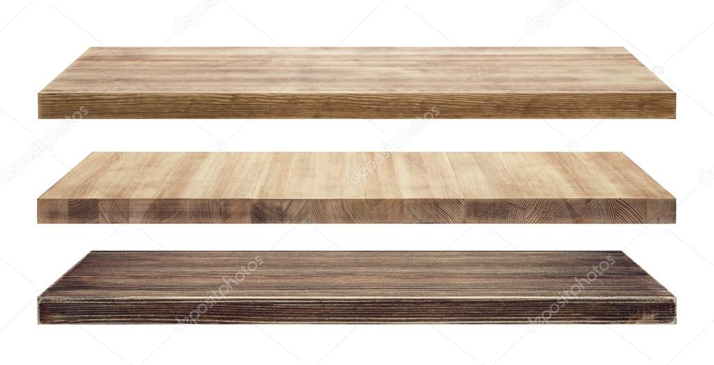 Estantes de madera rústicos aislados — Foto de stock © tuja66 #124262362