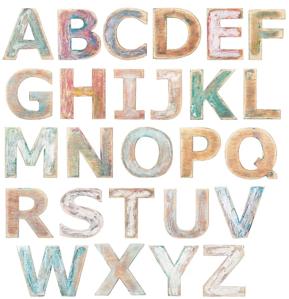 Wooden alphabet — Stock Photo, Image