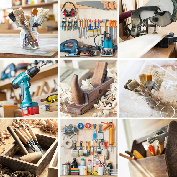 Herramientas para carpintería y otras artesanías — Foto de Stock