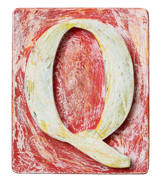 Wooden alphabet letter Q — Stock Photo, Image