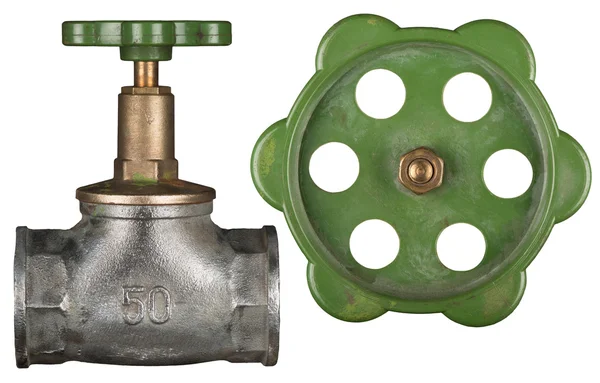 Old valve isolated — Stock Photo, Image