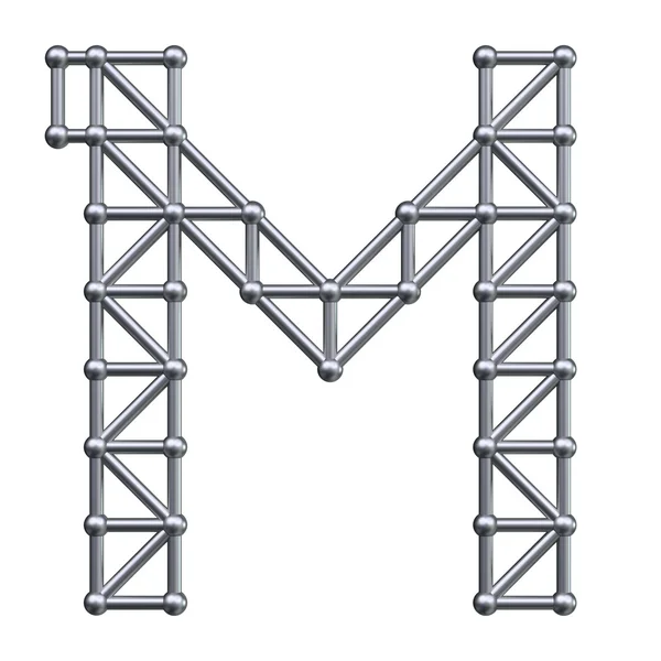Metal Alfabe harf M — Stok fotoğraf