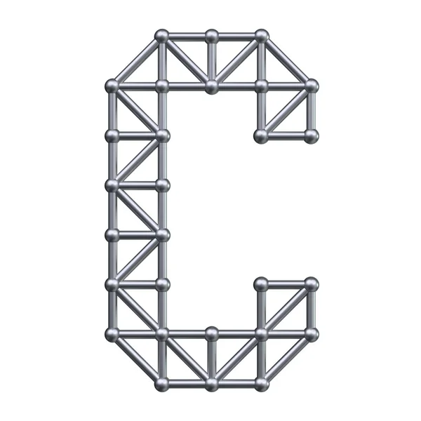 Metalowe litery C — Zdjęcie stockowe