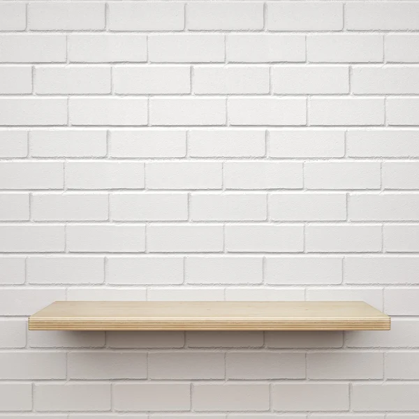 Empty wooden shelf — Stock Photo, Image