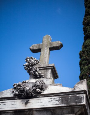 stone cross Recoleta Cemetery