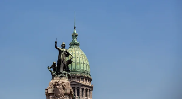 Statue congresso nacional buenos aires — Photo