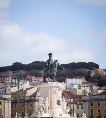 at ve binici heykel Lizbon