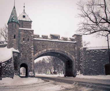 Quebec 'te antik taş duvar