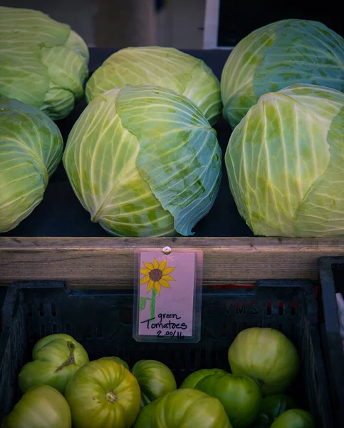 Fresh Cabbage Farmers Market — Stock Photo, Image