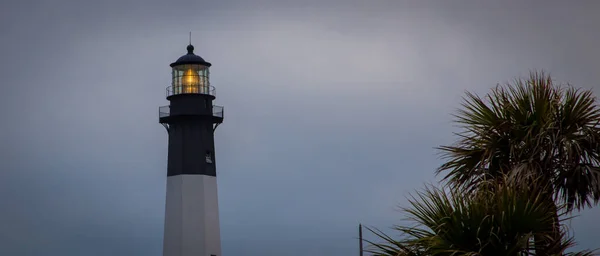 Tybee Ilha Farol Entardecer — Fotografia de Stock