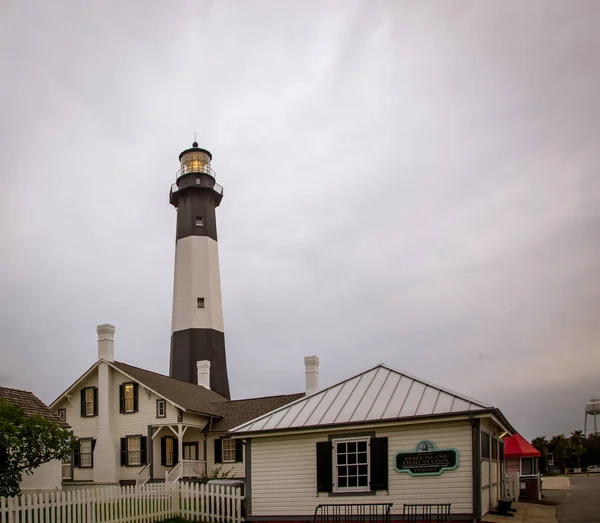 Tybee Ilha Farol Entardecer — Fotografia de Stock