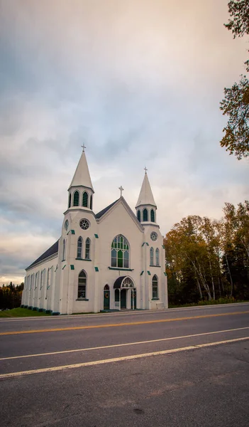 Igreja Madeira Branca Cape Breton — Fotografia de Stock