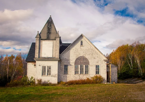 Porzucić Drewniany Kościół Cape Breton — Zdjęcie stockowe