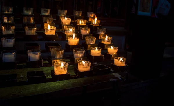 candles in a Cathedral in Mexico