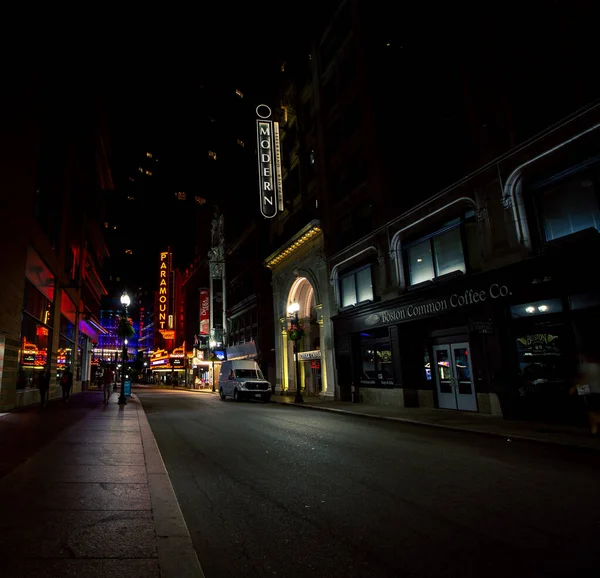 Panneau Primordial Dans Quartier Des Théâtres Boston — Photo