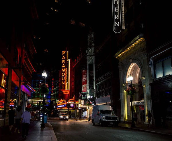 Segno Principale Nel Quartiere Dei Teatri Boston — Foto Stock