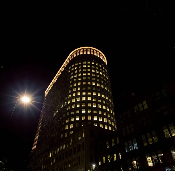 Bürogebäude Der Nacht Boston — Stockfoto