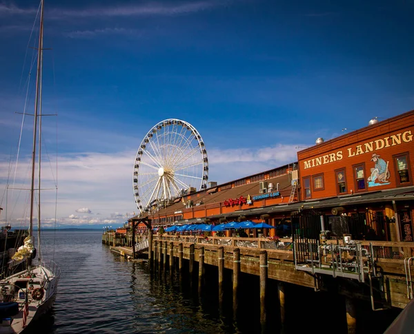 Waterfront Ferris Wheel Seattle Washington — Stock Photo, Image