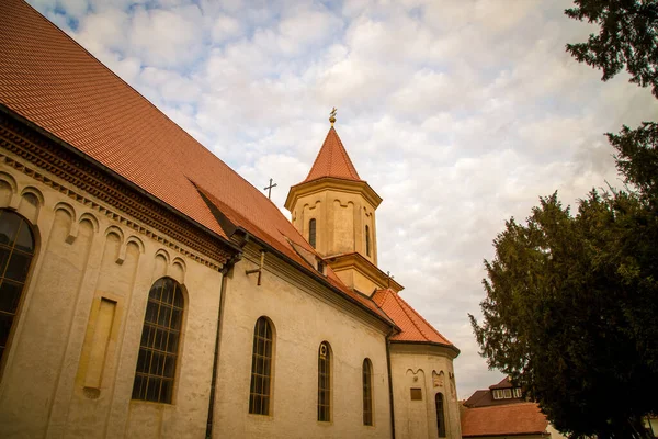 Kostel Věž Brasově Rumunsko — Stock fotografie