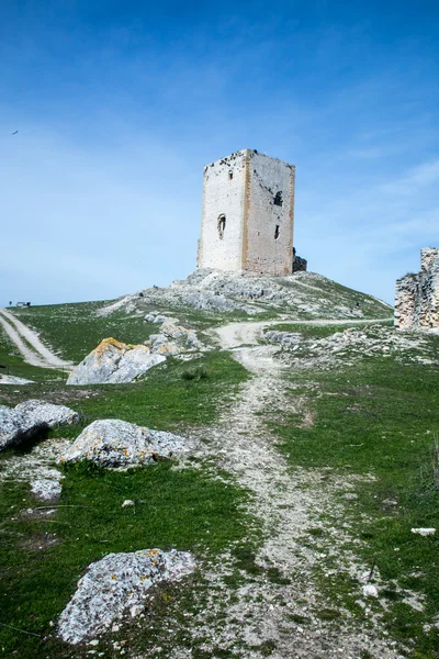 Chemin de pierre vers un château — Photo