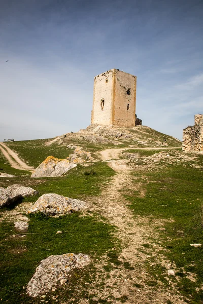 Каменная дорога к замку — стоковое фото