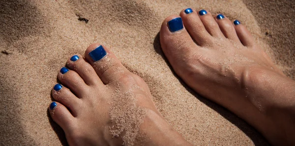 Dita dei piedi nella sabbia — Foto Stock