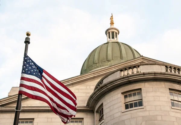 Usa vlag zwaaien — Stockfoto