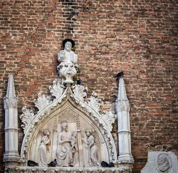 Venice estátua religiosa — Fotografia de Stock