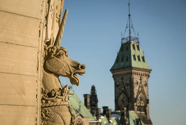 Estátua de unicórnio ottawa — Fotografia de Stock