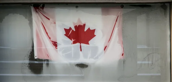 Κατεψυγμένα καναδική σημαία — Φωτογραφία Αρχείου