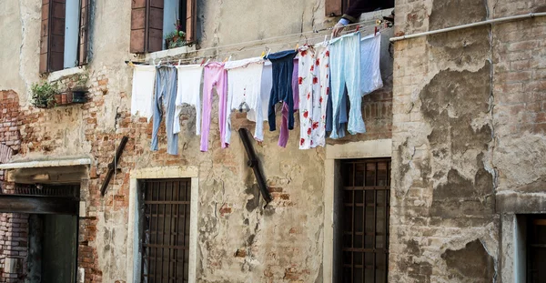 Laundry drying in  venice — Stock Photo, Image