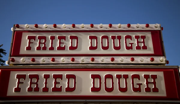 Neon fried dough sign — Stock Photo, Image