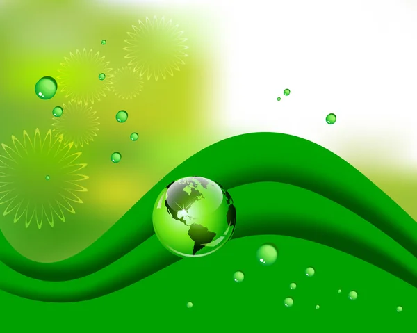 Concept environnemental vert abstrait — Image vectorielle