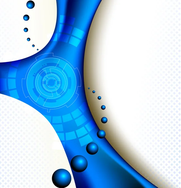 Hi-Tech azul composición abstracta — Vector de stock