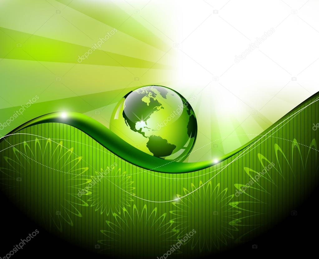 Green Earth abstract fantasy background
