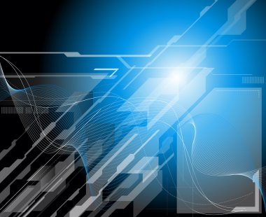 Mavi Teknoloji Arkaplanı